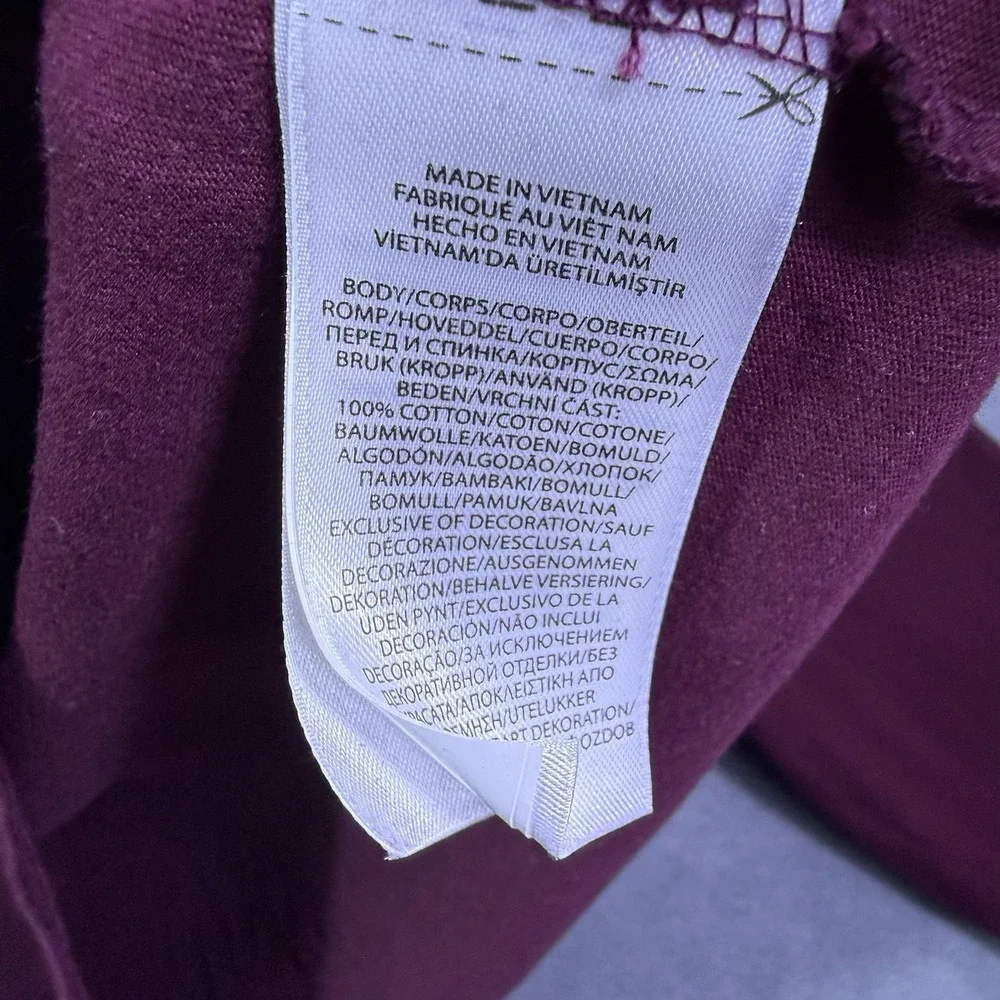 Polo Ralph Lauren T Shirt Mens XL Maroon Crew Neck Long Sleeve Normcore